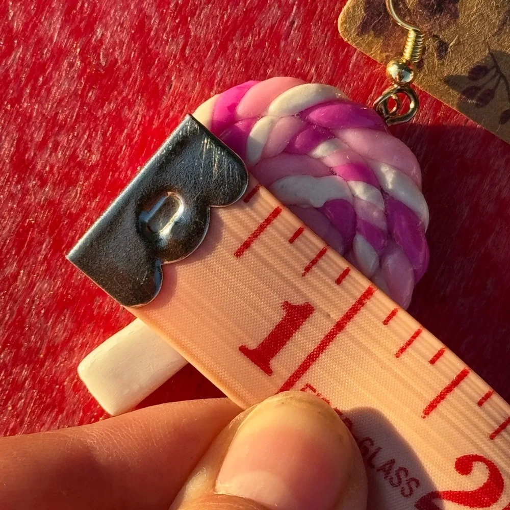 Polymer clay lollipop earrings - Picture 11 of 12